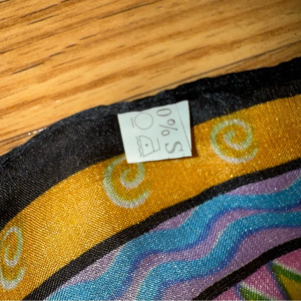 Laurel‎ Burch 100% silk Cat Scarf 54”x10” rectangle